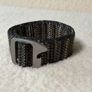 Vintage Bison Designs Woven Belt Unisex Medium Earth Tones USA Made Gorpcore REI